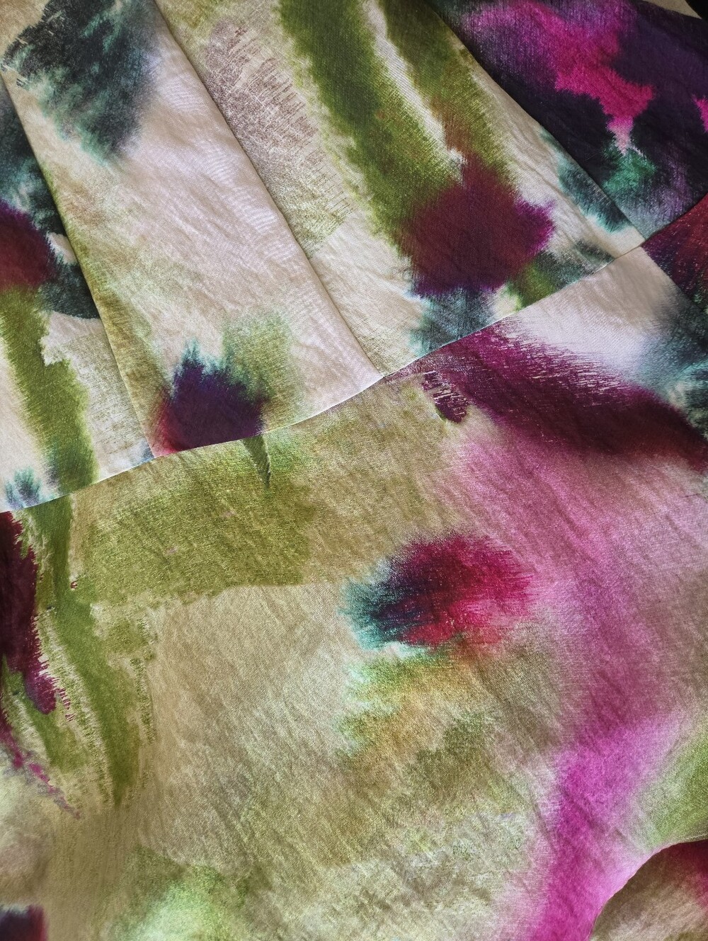 Anthropologie Tiered Maxi Dress in Pink, Green, Teal - Picture 7 of 15